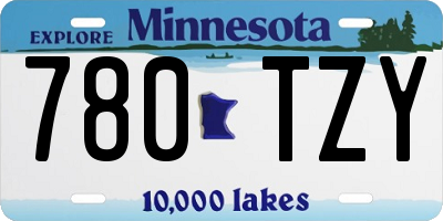 MN license plate 780TZY