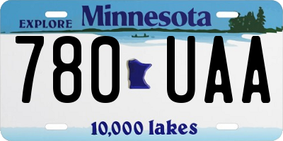 MN license plate 780UAA