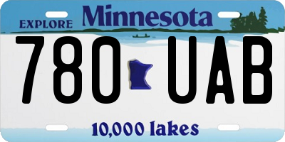 MN license plate 780UAB