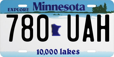 MN license plate 780UAH