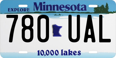 MN license plate 780UAL