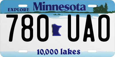 MN license plate 780UAO