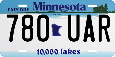 MN license plate 780UAR