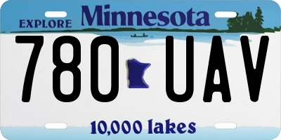 MN license plate 780UAV