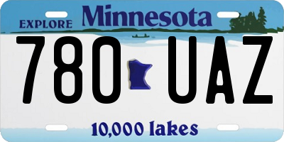 MN license plate 780UAZ