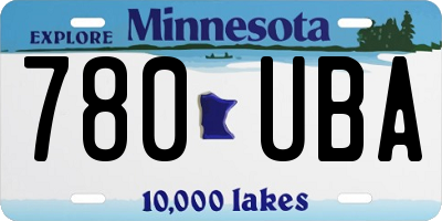 MN license plate 780UBA