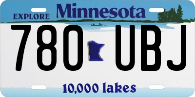 MN license plate 780UBJ