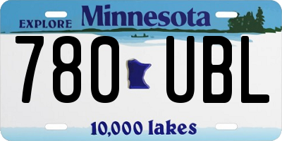 MN license plate 780UBL