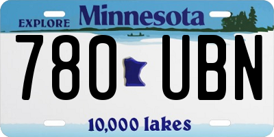 MN license plate 780UBN