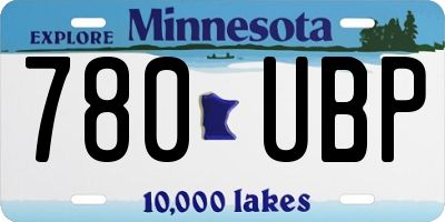 MN license plate 780UBP