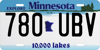 MN license plate 780UBV