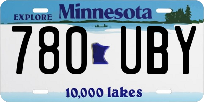 MN license plate 780UBY