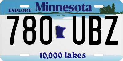 MN license plate 780UBZ