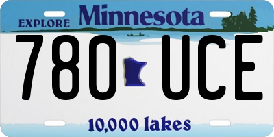 MN license plate 780UCE