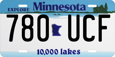 MN license plate 780UCF