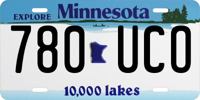 MN license plate 780UCO