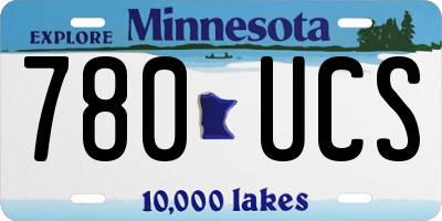 MN license plate 780UCS