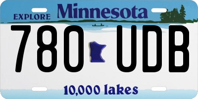 MN license plate 780UDB