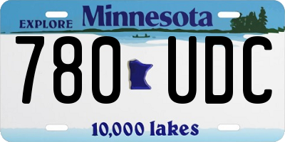 MN license plate 780UDC