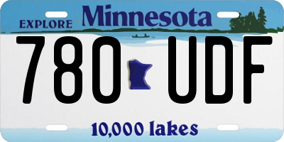 MN license plate 780UDF
