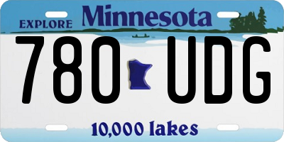 MN license plate 780UDG