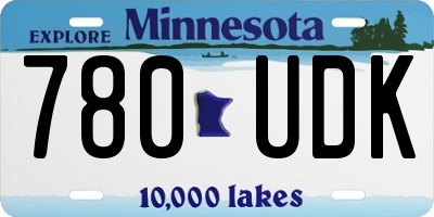 MN license plate 780UDK