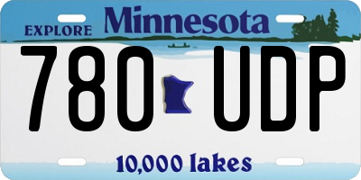 MN license plate 780UDP