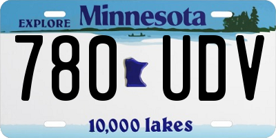 MN license plate 780UDV