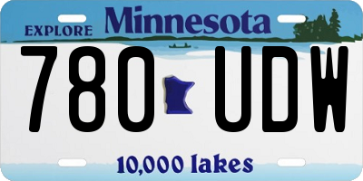 MN license plate 780UDW