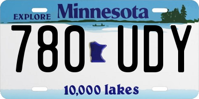 MN license plate 780UDY