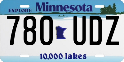 MN license plate 780UDZ