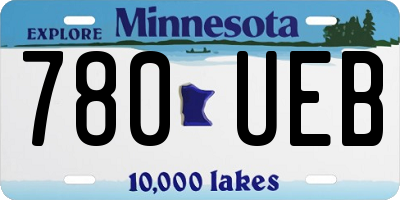 MN license plate 780UEB