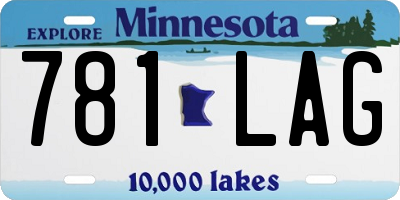 MN license plate 781LAG