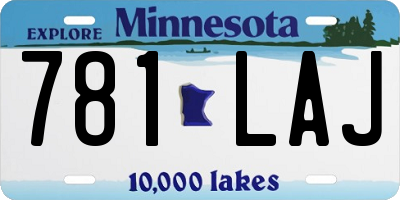 MN license plate 781LAJ