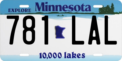 MN license plate 781LAL