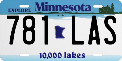 MN license plate 781LAS