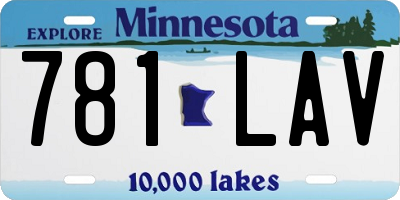 MN license plate 781LAV