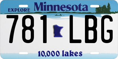 MN license plate 781LBG