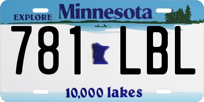 MN license plate 781LBL