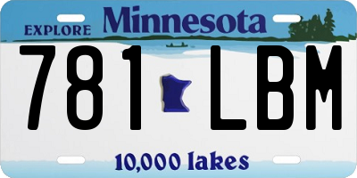 MN license plate 781LBM