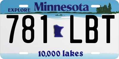 MN license plate 781LBT