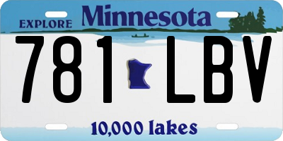 MN license plate 781LBV