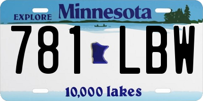 MN license plate 781LBW