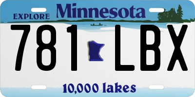 MN license plate 781LBX