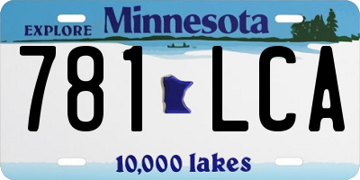 MN license plate 781LCA