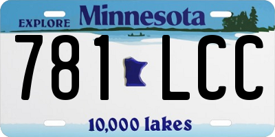 MN license plate 781LCC