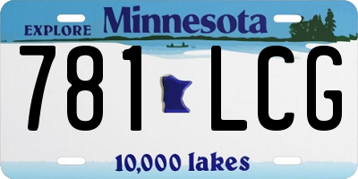 MN license plate 781LCG