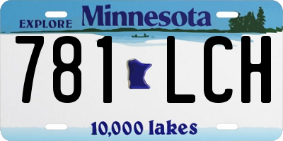 MN license plate 781LCH