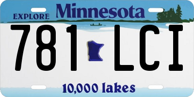 MN license plate 781LCI
