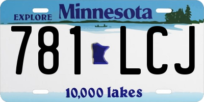 MN license plate 781LCJ